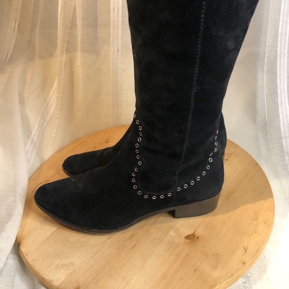 Frye boots suede rivet over the knee. Fold over leather. Size 6.5 - Picture 6 of 17